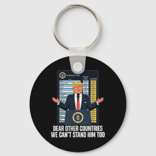 President Donald Trump 2025 Tariff We Can't Stand  Key Ring