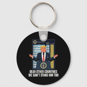 President Donald Trump 2025 Tariff We Can't Stand Key Ring