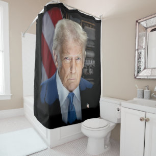 President Donald Trump 45 47 USA Patriot Shower Curtain