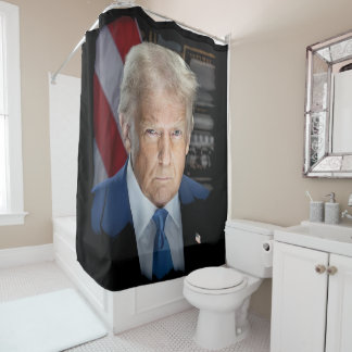 President Donald Trump 45 47 USA Patriot Shower Curtain