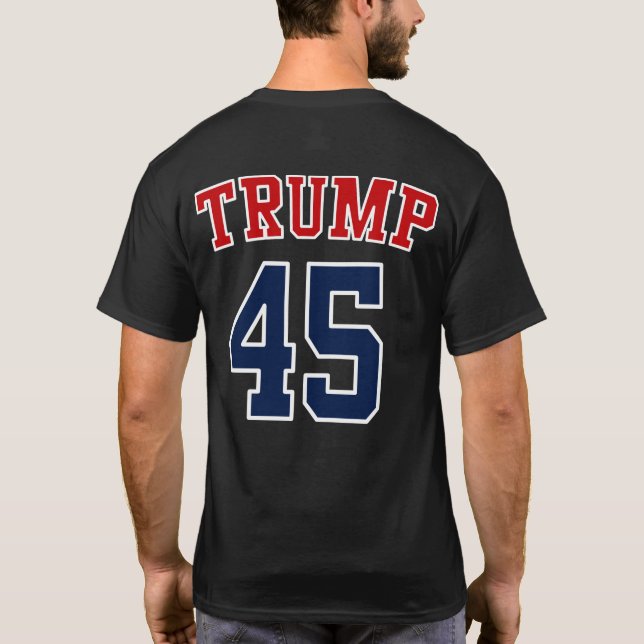President Donald Trump 45 - GOP Elephant Hair T-Shirt (Back)