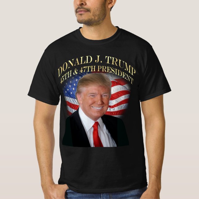 President Donald Trump 45th 47th Inauguration T-Shirt (Front)