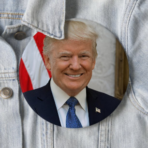 President Donald Trump 6 Cm Round Badge