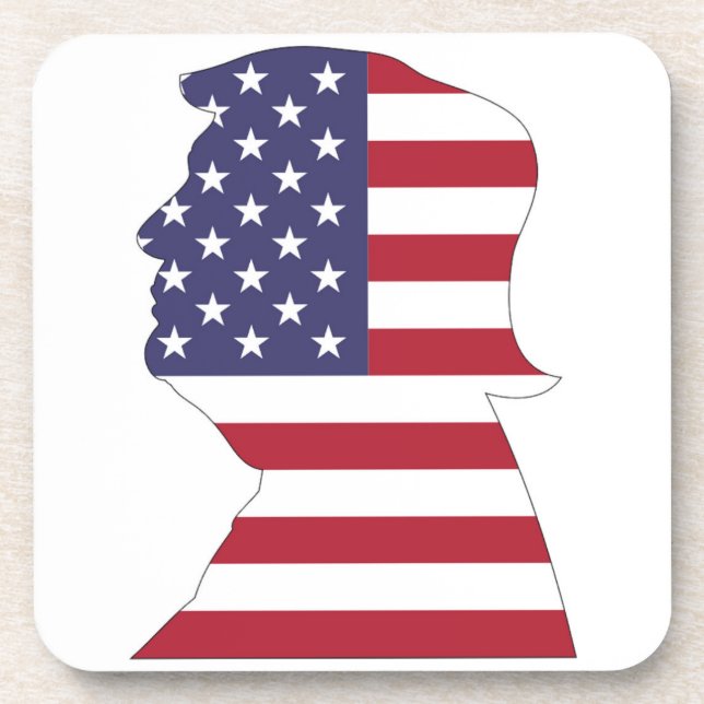 PRESIDENT DONALD TRUMP AMERICAN FLAG COASTER (Front)