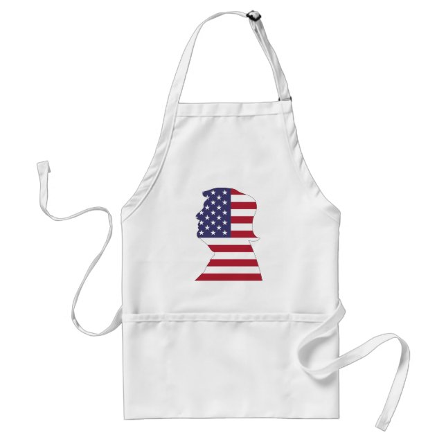 PRESIDENT DONALD TRUMP AMERICAN FLAG STANDARD APRON (Front)