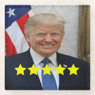 President Donald Trump Approval Rating Glass Coaster