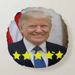 President Donald Trump Approval Rating Round Cushion