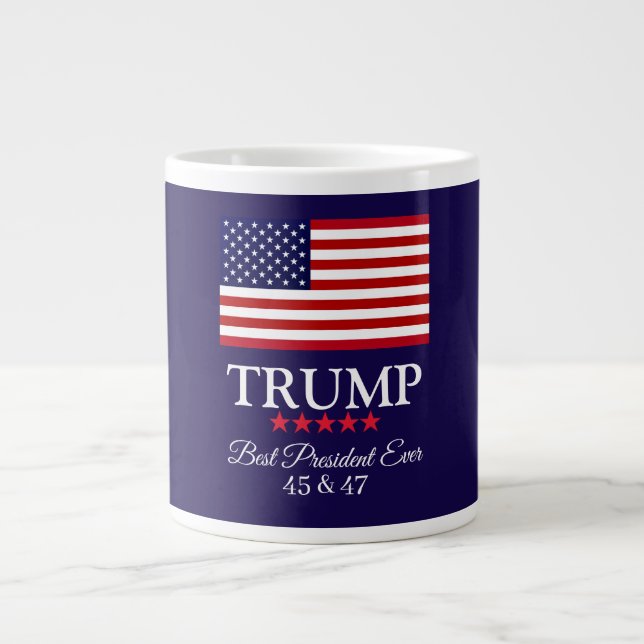 PRESIDENT DONALD TRUMP BEST PRESIDENT EVER  LARGE COFFEE MUG (Front)