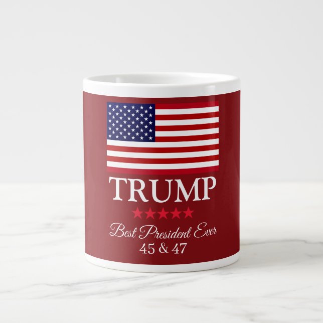PRESIDENT DONALD TRUMP BEST PRESIDENT EVER  LARGE COFFEE MUG (Front)