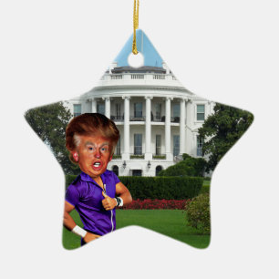 president donald trump ceramic tree decoration