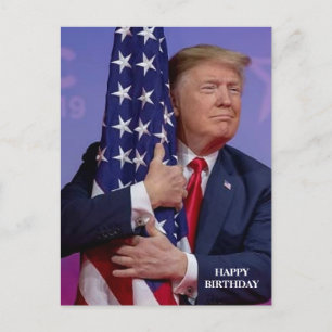 President Donald Trump Fans Postcard