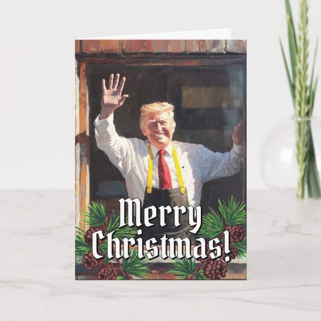 President Donald Trump Fast Food Christmas 2024 Holiday Card (Front)
