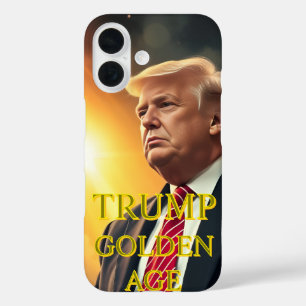 PRESIDENT DONALD TRUMP GOLDEN AGE iPhone 16 CASE