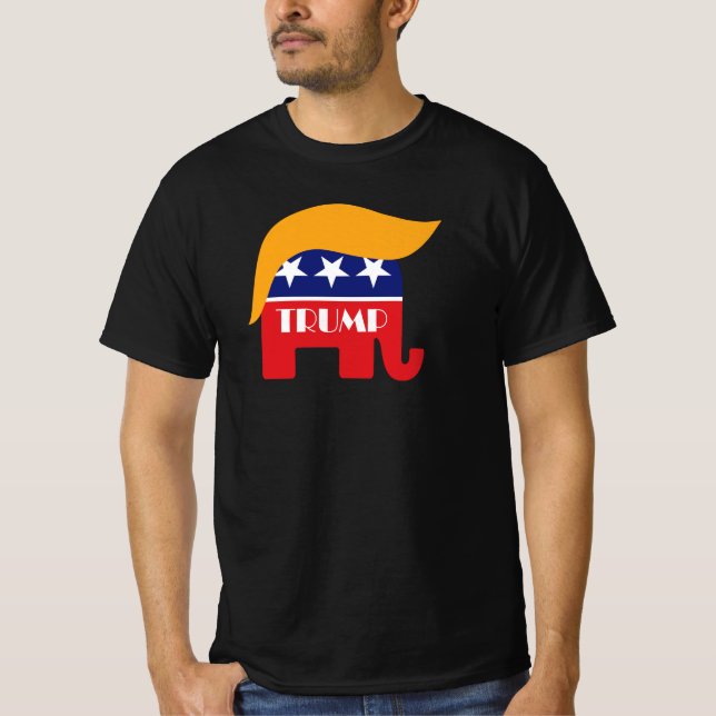 President Donald Trump - GOP Elephant Hair T-Shirt (Front)