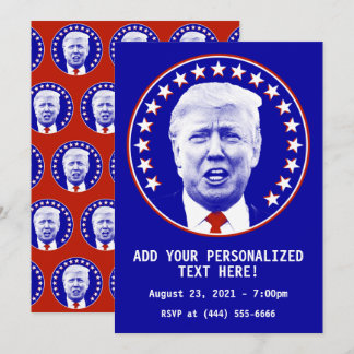 President Donald Trump in Blue Invitation