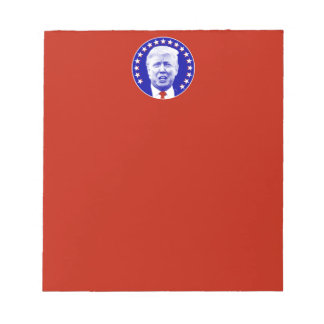 President Donald Trump in Blue Notepad