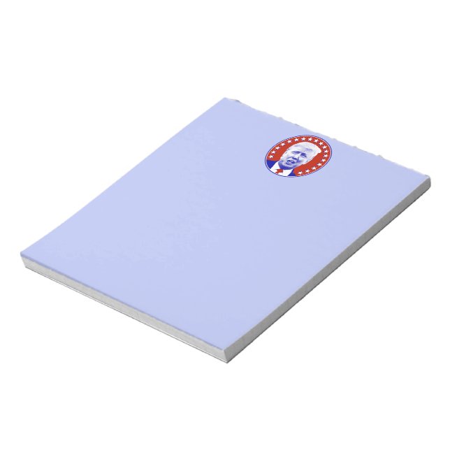 President Donald Trump in Red  Notepad (Rotated)