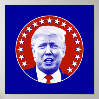 President Donald Trump in Red Poster
