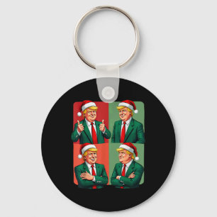 President Donald Trump Inauguration 2025 Retro Chr Key Ring