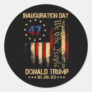 President Donald Trump Inauguration Day 2025 Classic Round Sticker