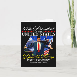 President Donald Trump Inauguration Day 2025 Memor Card