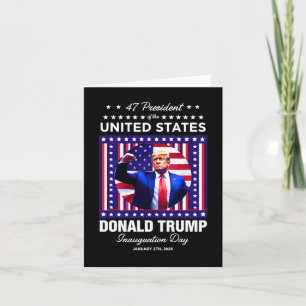 President Donald Trump Inauguration Day 2025 Memor Card