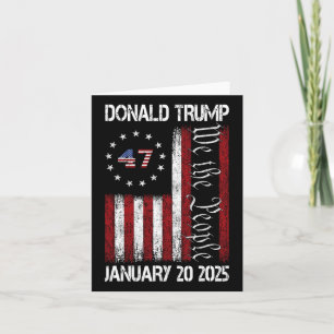 President Donald Trump Inauguration Day 2025 Memor Card