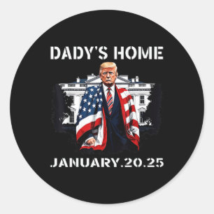 President Donald Trump Inauguration Day 2025 Memor Classic Round Sticker