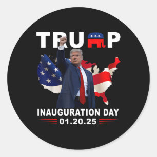 President Donald Trump Inauguration Day 2025 Memor Classic Round Sticker