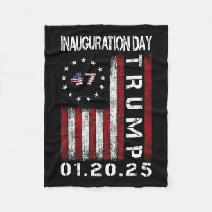President Donald Trump Inauguration Day 2025 Memor Fleece Blanket