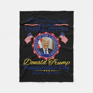 President Donald Trump Inauguration Day 2025 Memor Fleece Blanket
