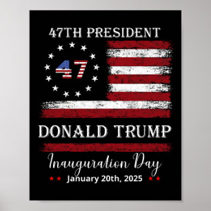 President Donald Trump Inauguration Day 2025 Vinta Poster