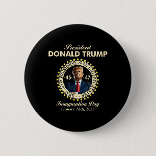President Donald Trump Inauguration Day January 20 6 Cm Round Badge