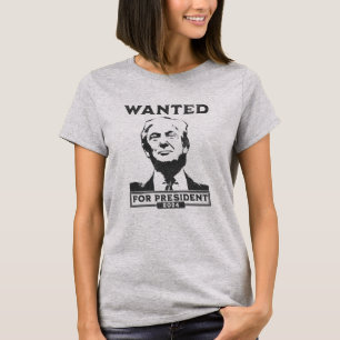 President Donald Trump Mugshot Wanted Poster T-Shirt