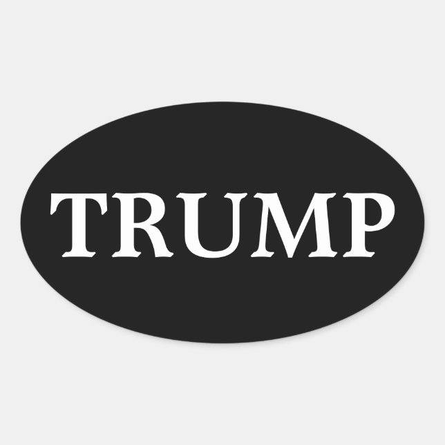 PRESIDENT DONALD TRUMP OVAL BUMPER STICKER (Front)
