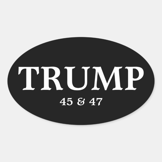 PRESIDENT DONALD TRUMP OVAL BUMPER STICKER (Front)