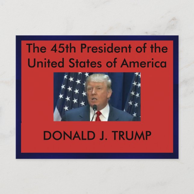 President Donald Trump postcard (Front)