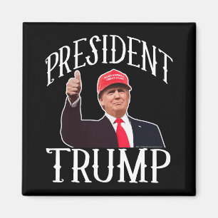 President Donald Trump Red Hat Thumbs Up Magnet