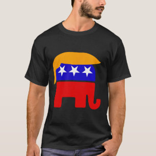 President Donald Trump Republican Elephant Hair  T-Shirt