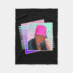 President Donald Trump Retro 80s 90s Graphic Fleece Blanket