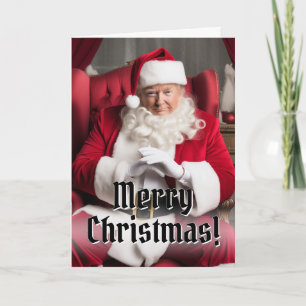 President Donald Trump Santa Claus Christmas 2024 Holiday Card