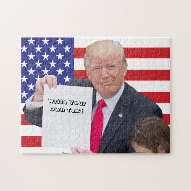 President Donald Trump - Write Your Own Text Jigsaw Puzzle (Horizontal)