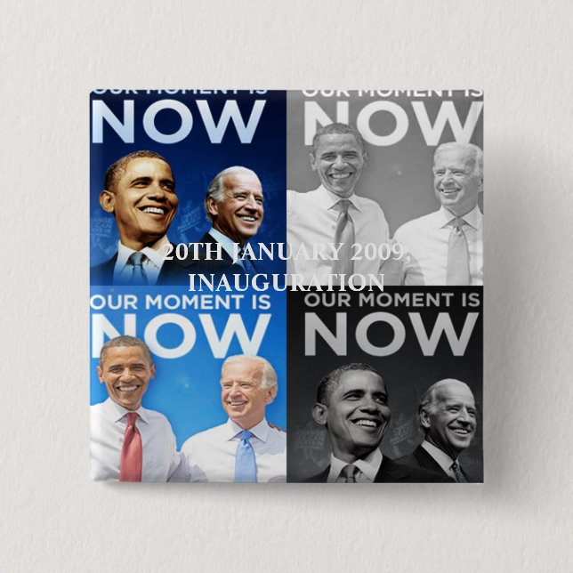 PRESIDENT ELECT INAUGURATION 15 CM SQUARE BADGE (Front)