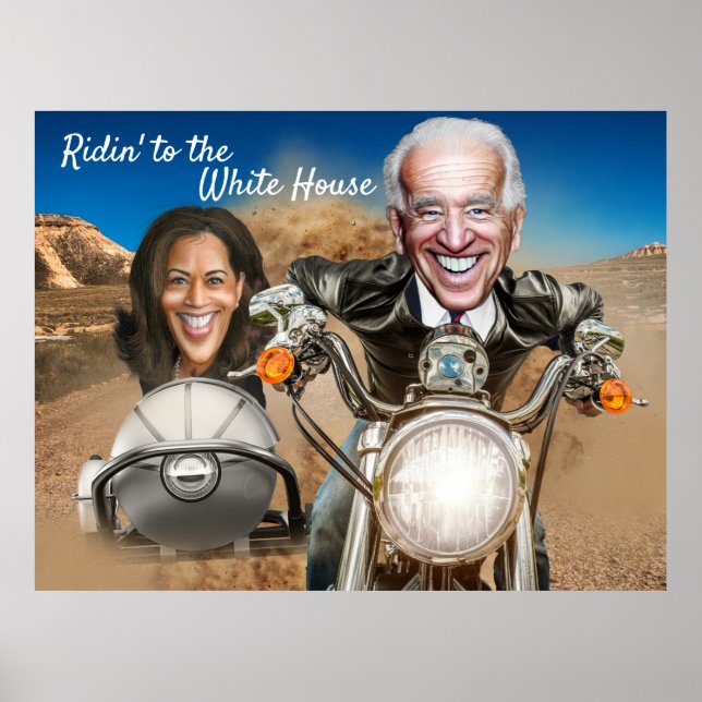 President Elect Joe Biden and Kamala Harris Bikers Poster (Front)