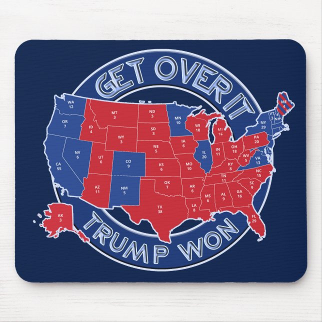 President Elect Trump Won Red White Blue Mousepad (Front)