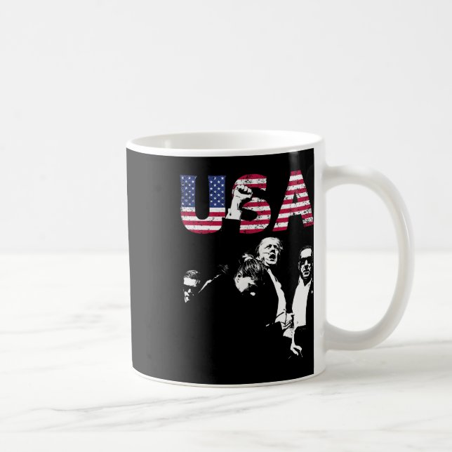 President Fight Fight For Usa 4th Of July 1776 202 Coffee Mug (Right)