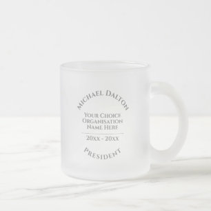 President Frosted Glass Coffee Mug