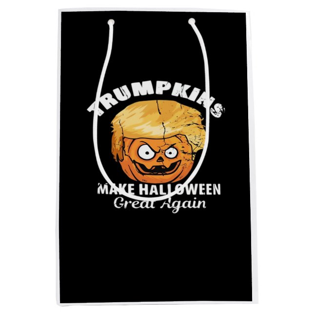 President Funny Trumpkins Halloween Medium Gift Bag (Front)