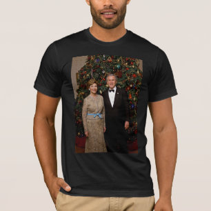 President George Bush, Laura Christmas White House T-Shirt