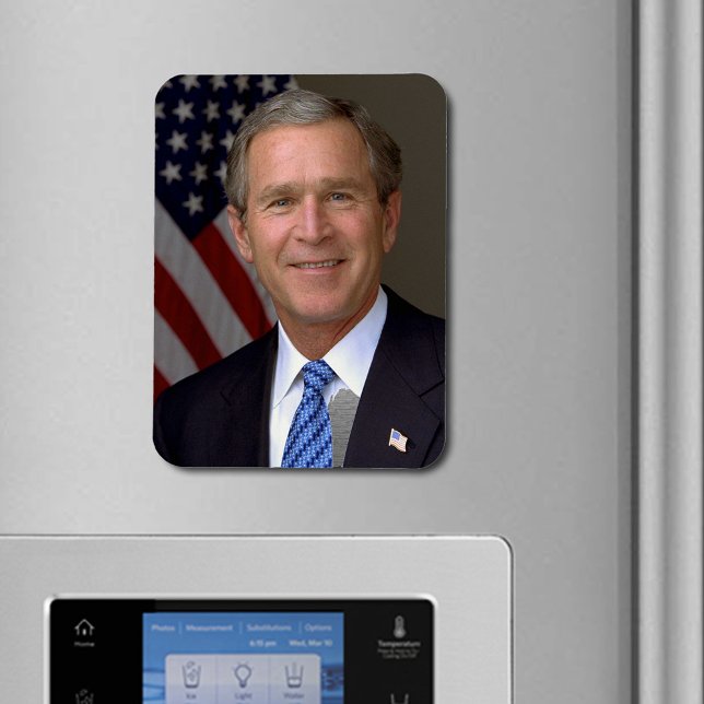 President George W Bush Official Portrait Flexible Magnet (President George W Bush Official Portrait Flexible Magnet)